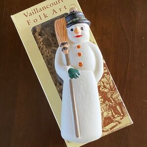 Vaillancourt German Glass Snowman Ornament